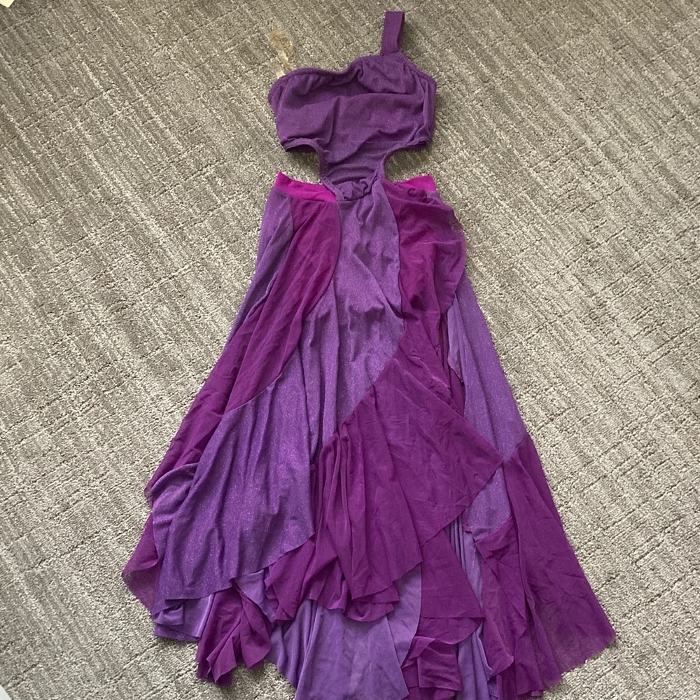 Kelle Large Child Sheer Layered One Shoulder Strap